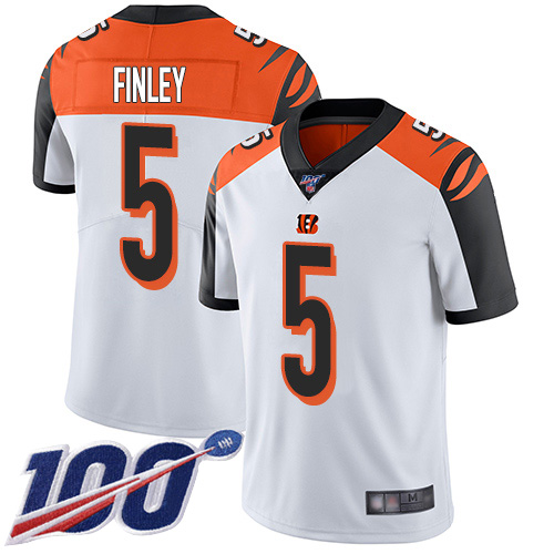 Cincinnati Bengals Limited White Men Ryan Finley Road Jersey NFL Footballl #5 100th Season Vapor Untouchable